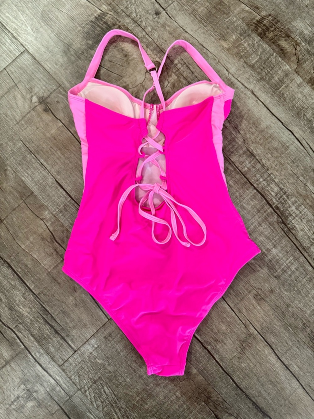 SUUKESS One Piece Womens Pink Swimsuit Small Tummy Control Crisscross Back Sexy - Picture 5 of 9